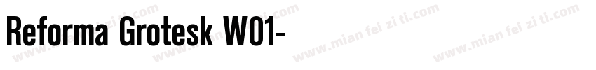 Reforma Grotesk W01字体转换